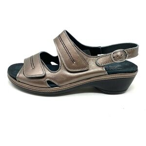 Spring Step Karina sandals bronze leather